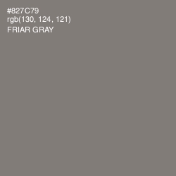 #827C79 - Friar Gray Color Image